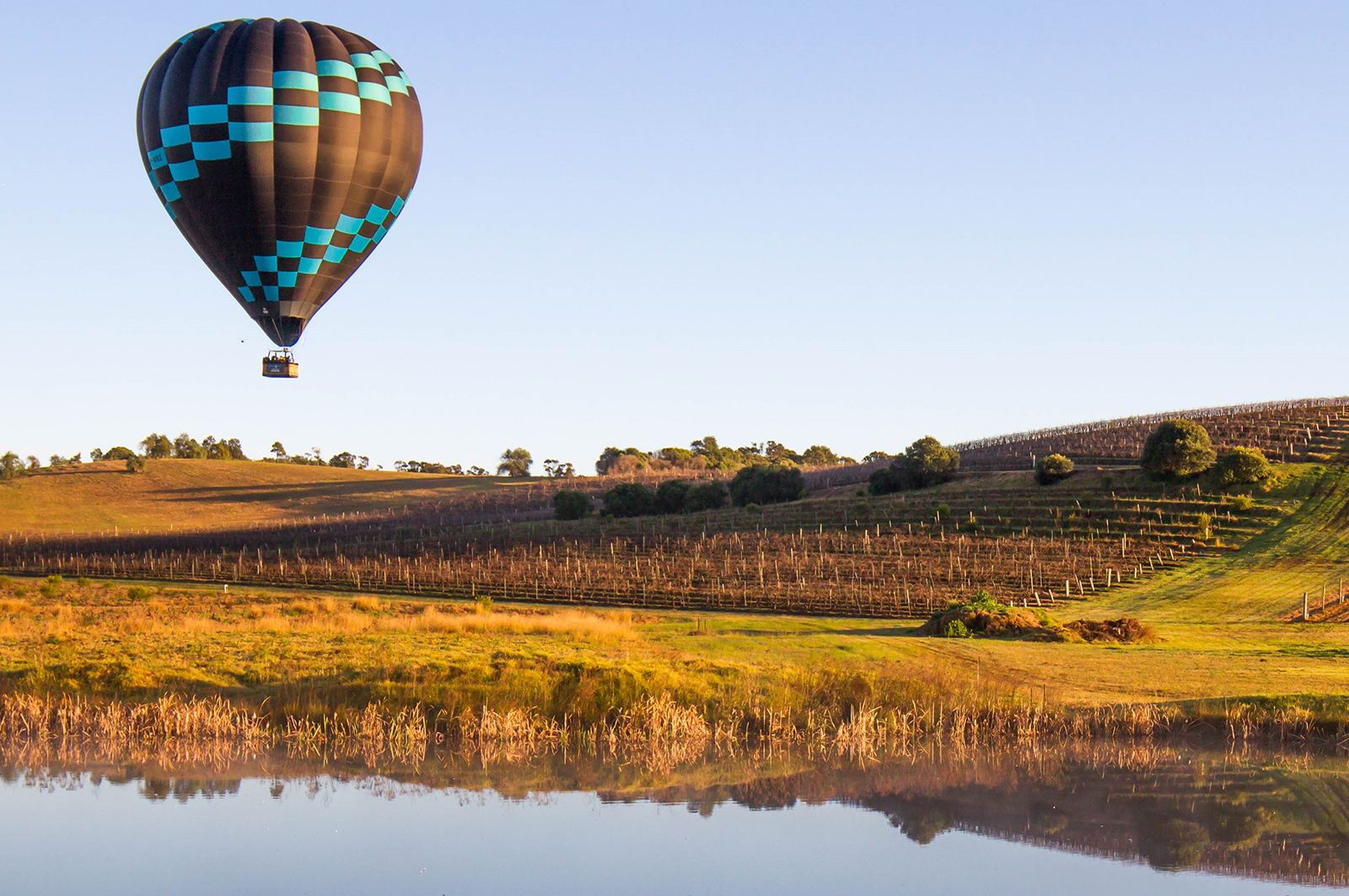 Morning Sunrise from a hot air balloon